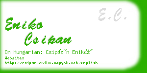 eniko csipan business card